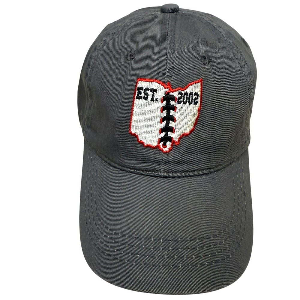 Ohio Est 2002 Baseball Cap Dad Hat Adjustable Buckle Strap Gray Men OSFA